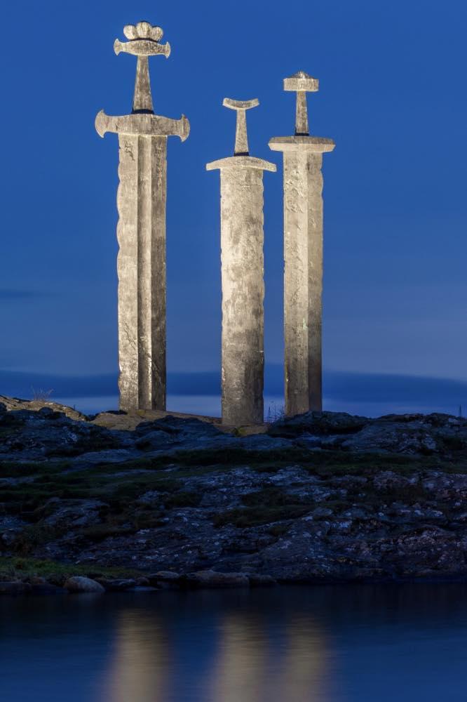 Viking swords monument stavanger norway